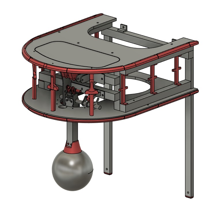 Modelo CAD de la máquina de boxeo