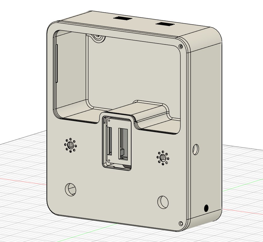Diseño CAD del gabinete de la expendedora de perfumes